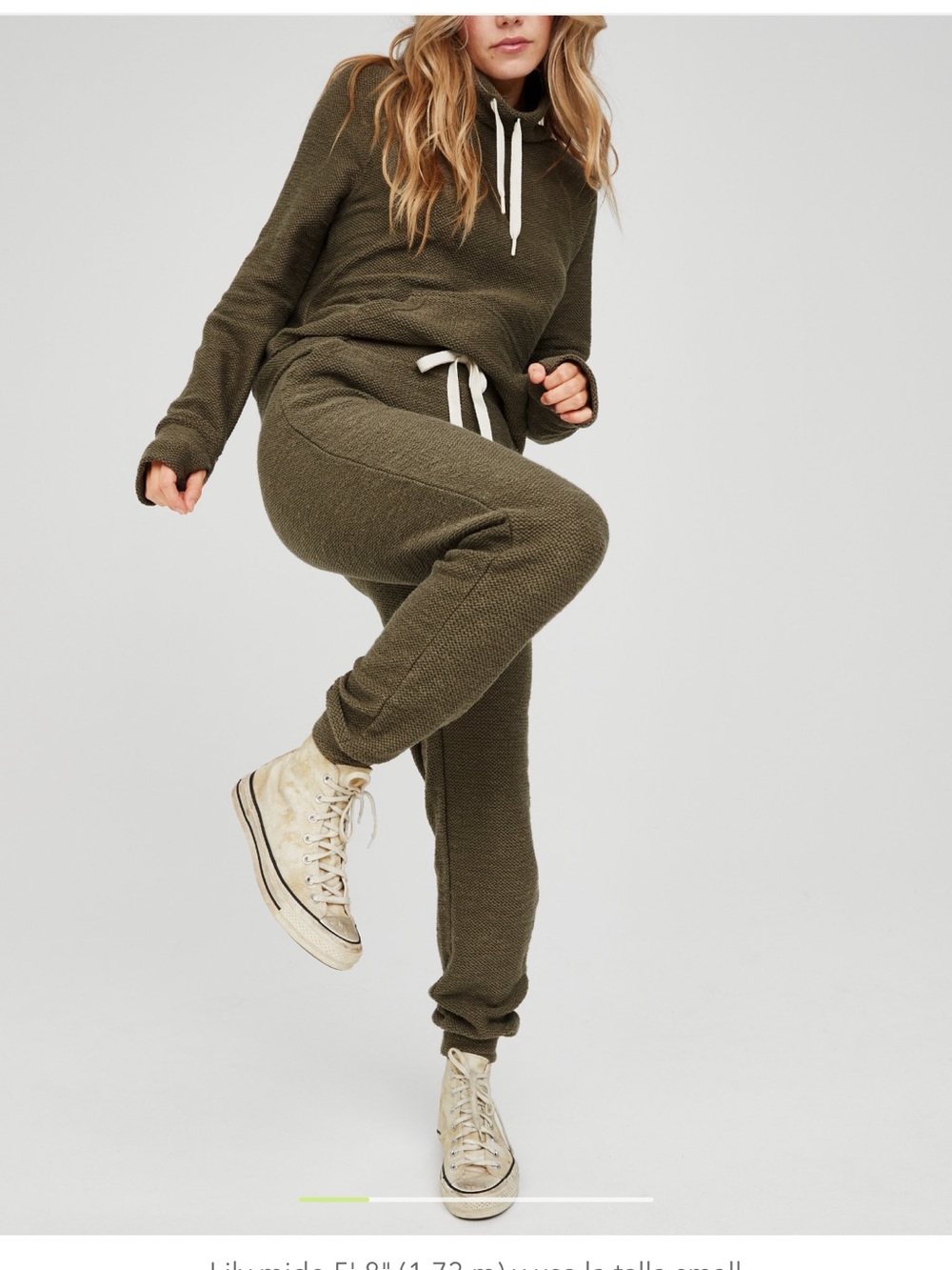 Aerie Snow Day Olive Green Joggers